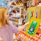 Child holding a craft kit package in a store setting
Penguin paper quilling kit shown as a creative gift for kids and craft lovers