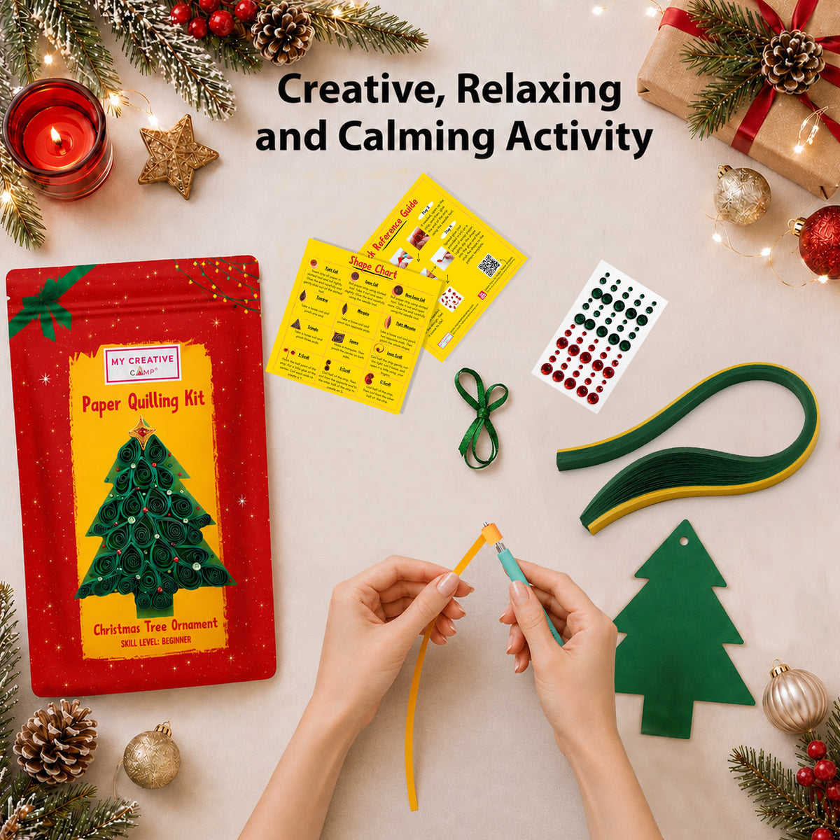 Christmas Tree Ornament Quilling Kit