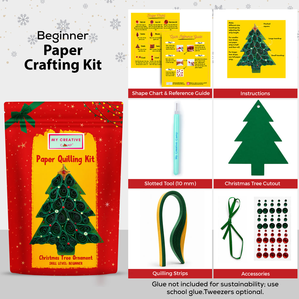 Christmas Tree Ornament Quilling Kit