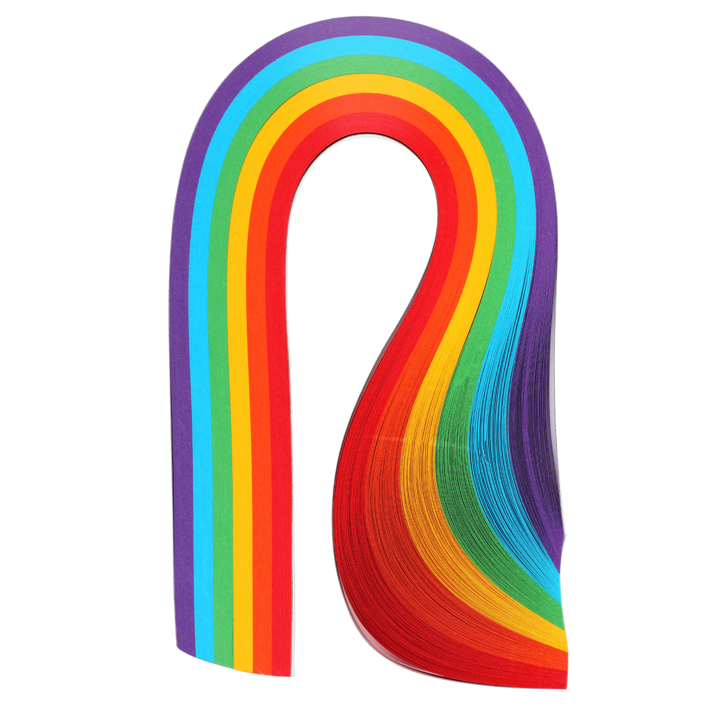 Rainbow Paper Quilling Strips