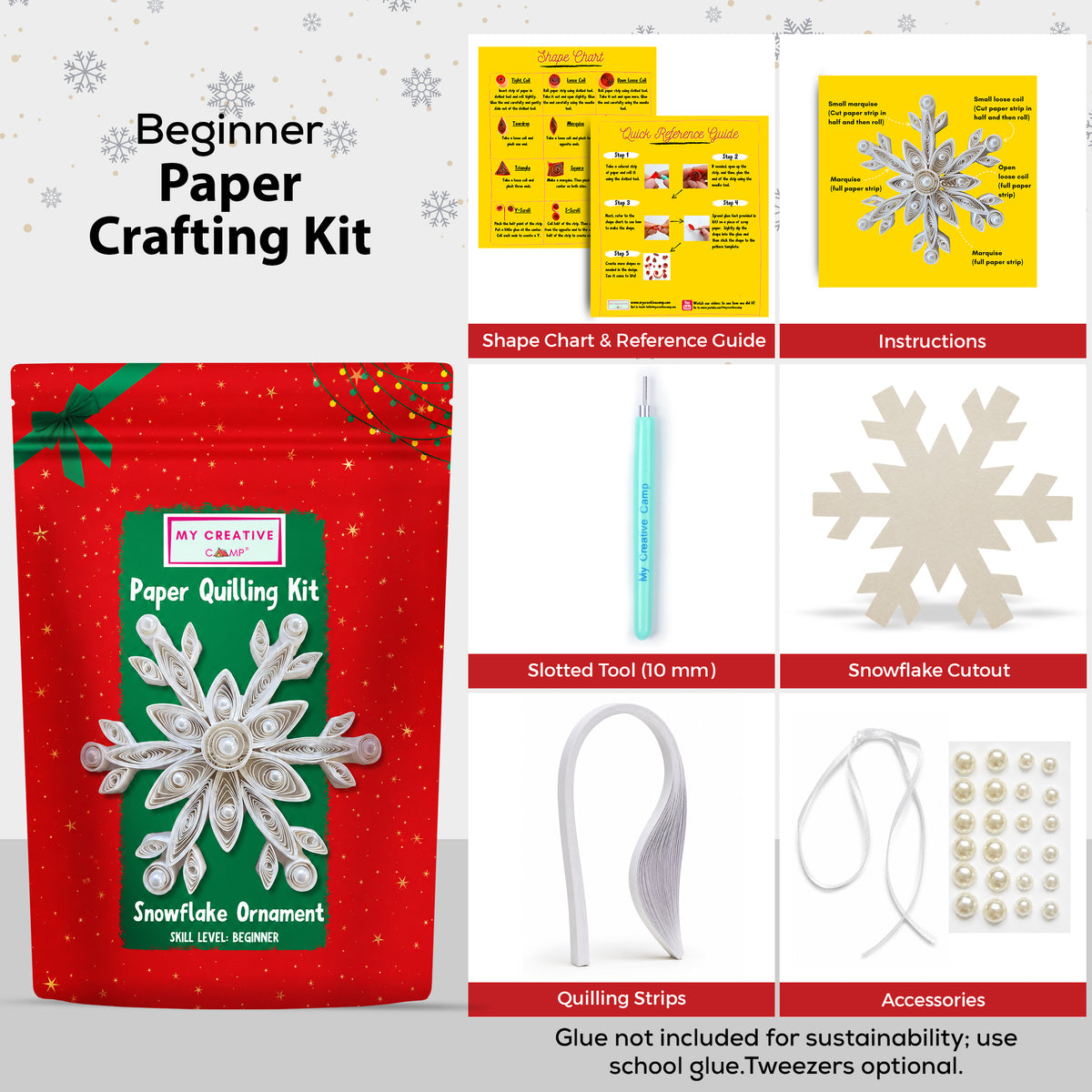 Snowflake Ornament Quilling Kit