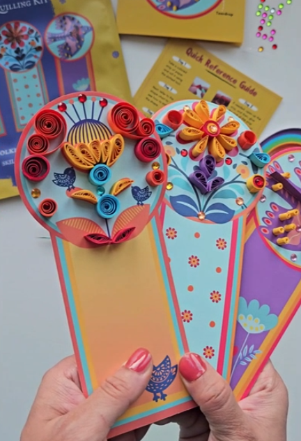 Customer quilled bookmarks