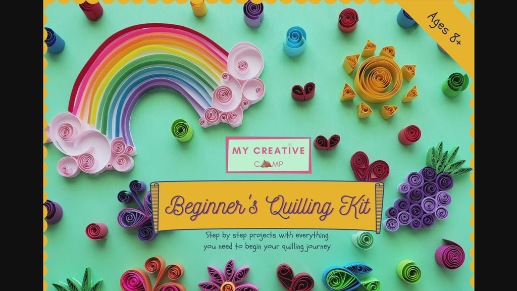 Beginner paper quilling kit video children, adults, fun